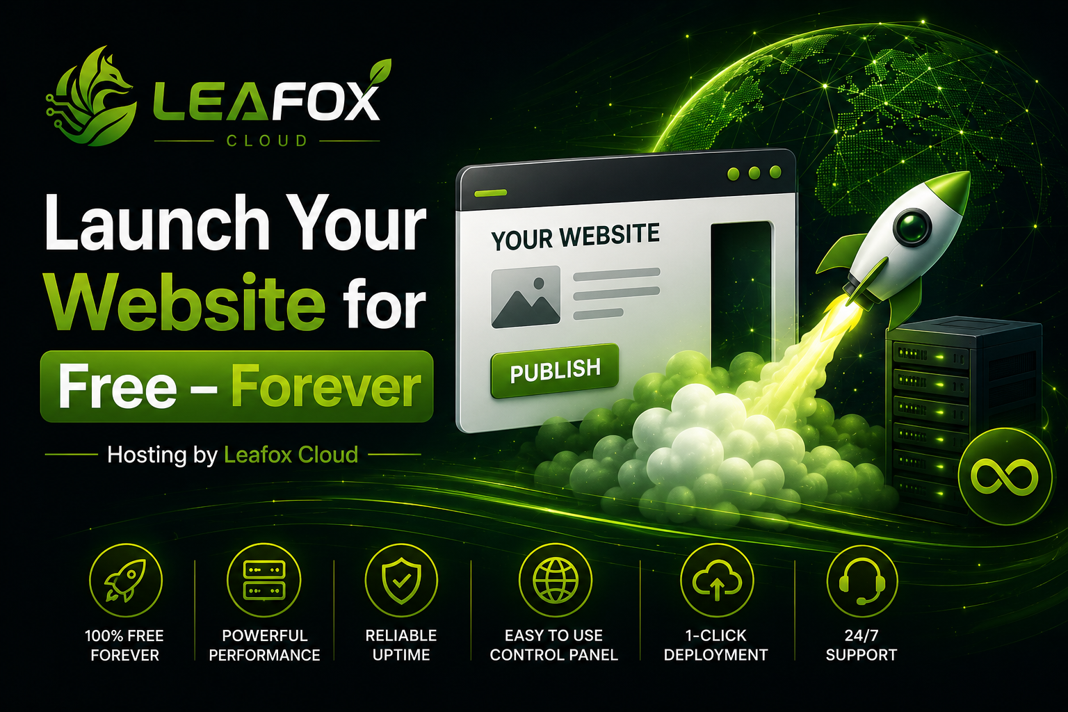 Launch Your Website for Free – Forever Hosting by Leafox Cloud